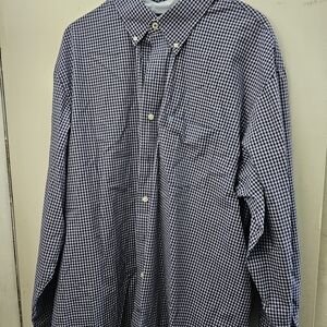 Izod Purple and Blue Checkered Shirt